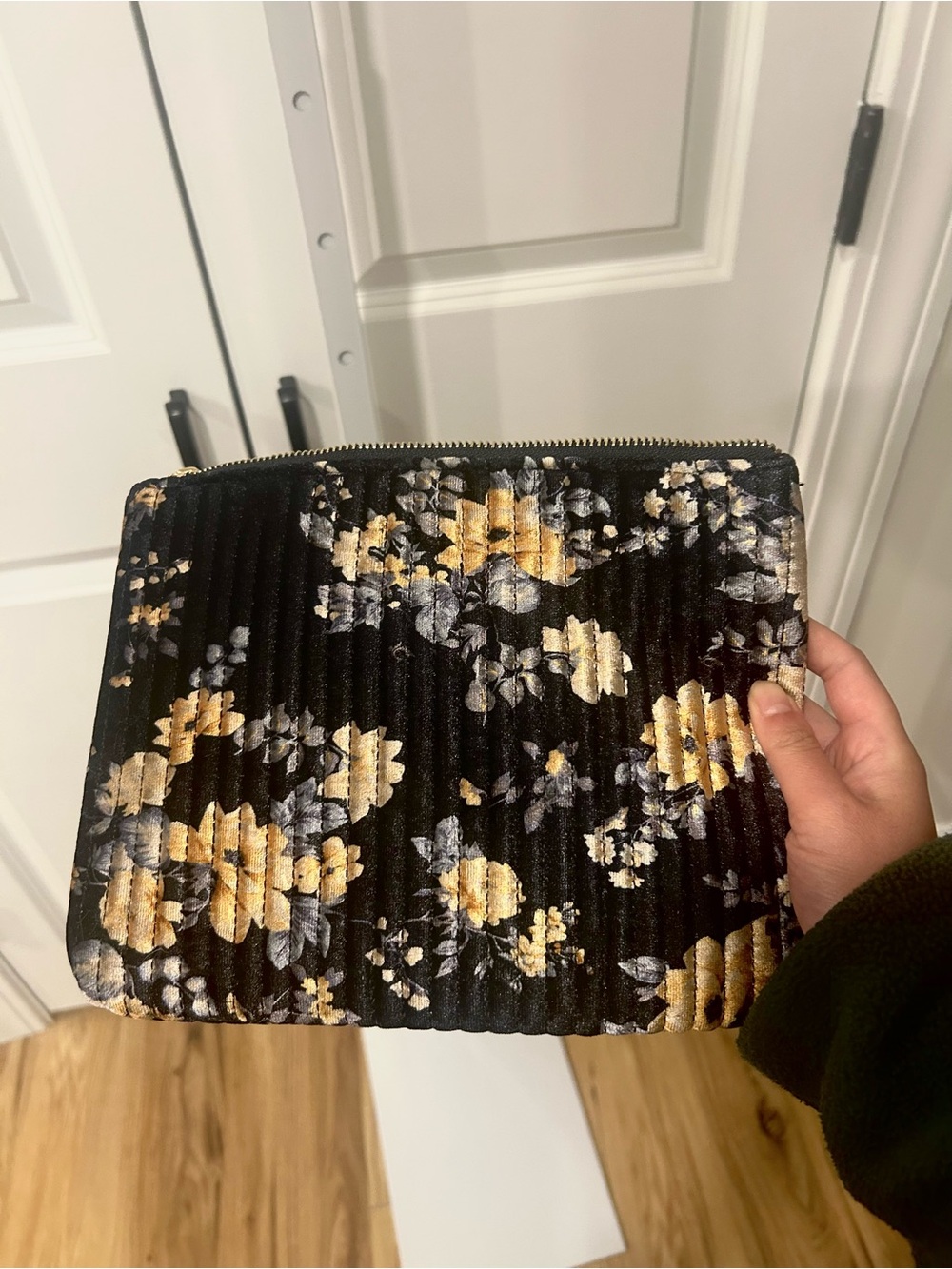 Anthropologie Quilted Floral Clutch